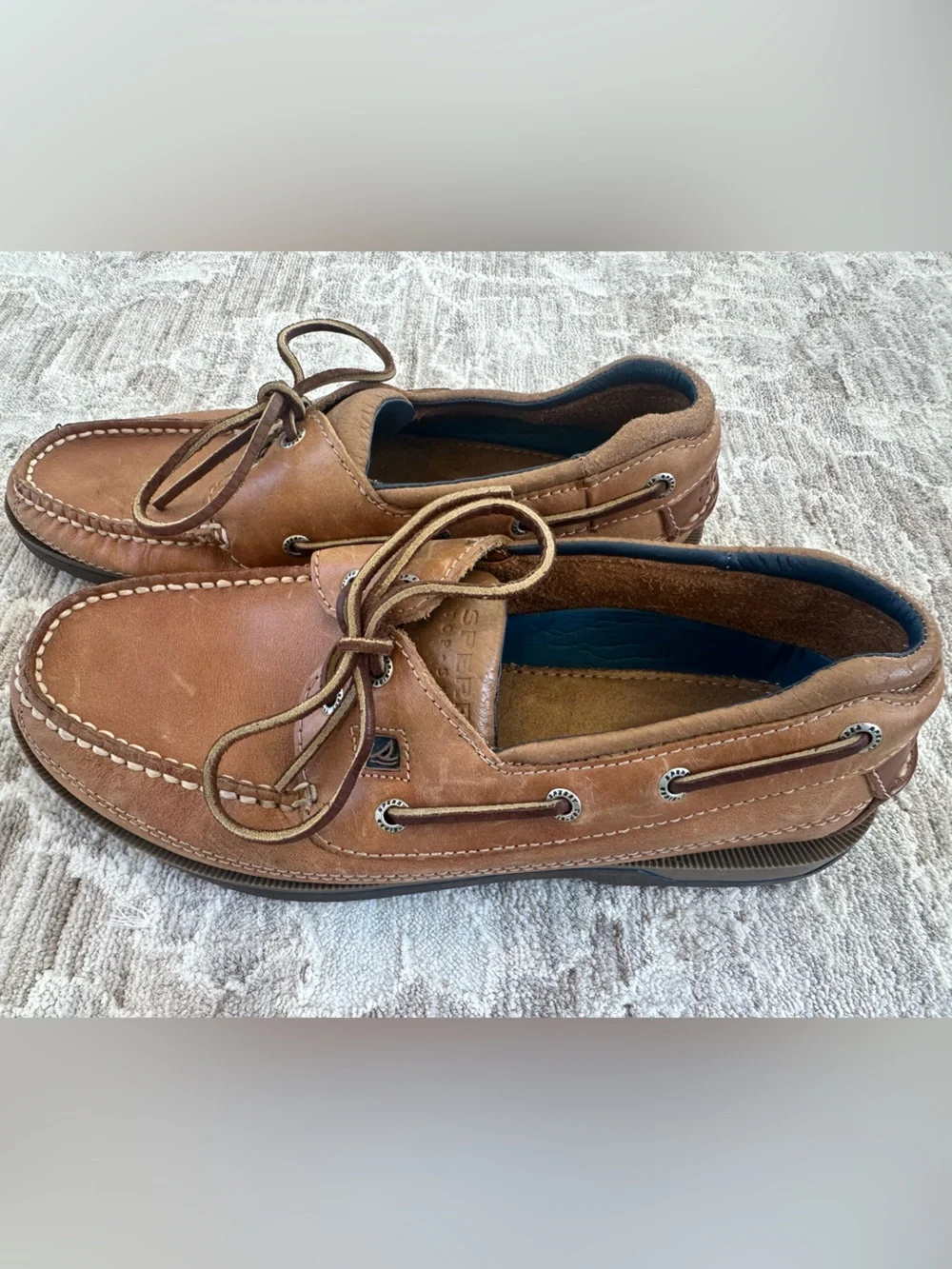 Sperry Classic Tan Leather 2 Eye Boat Shoes (Size 9)